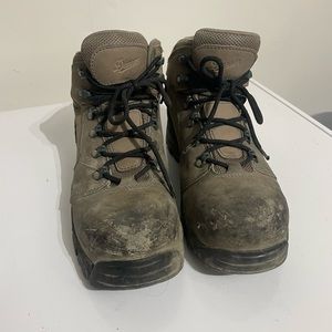 Danner steel toe work boots.